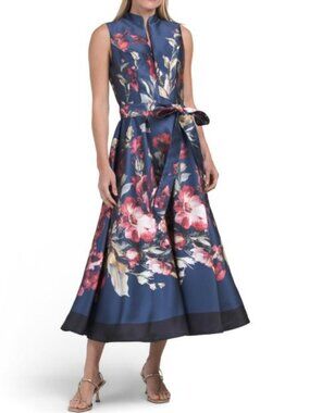 RENE BY RENE RUIZ Sleeveless Mikado Tea-length Gown